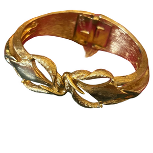 Vintage Renoir Sauter Gold Tone Cuff Bracelet Clamper